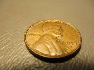 lot 38 image: 1957 Wheat Penny