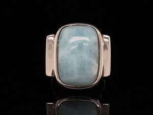 Bold Statement Beautiful Larimar Cabochon Ring