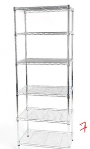 HDX Chrome 6-Tier Metal Wire Shelving Unit (24 in. W x 60 in. H x 14 in. D)