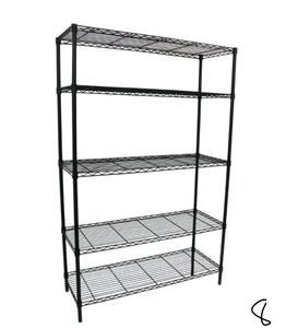 HDX Black 5-Tier Steel Wire Shelving Unit (36 in. W x 72 in. H x 16 in. D)