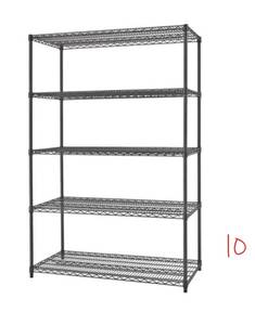 TRINITY Black Anthracite 5-Tier Steel Wire Shelving Unit (48 in. W x 72 in. H x 18 in. D)