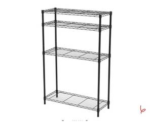 HDX Black 4-Tier Metal Wire Shelving Unit (36 in. W x 54 in. H x 14 in. D)