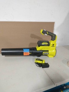 RYOBI 40V 110 MPH 525 CFM Cordless Battery Variable-Speed Jet Fan Leaf Blower with 4.0 Ah Battery and Charger