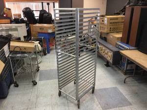 NSF Lockwood Rolling Tray Cart