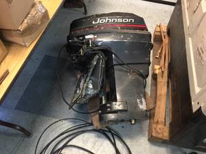 1996 Johnson 40hp Outboard Boat Motor With Controls