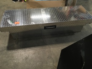 Husky 71.36 Diamond Plate Aluminum Full Size Crossbed Truck Tool Box