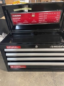 Husky 26 in. W 4-Drawer Tool Chest in Gloss Black