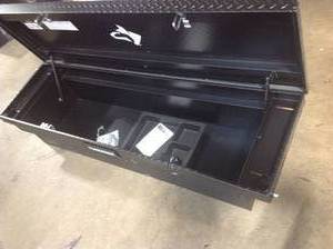 71.36 Matte Black Aluminum Full Size Crossbed Truck Tool Box in good condition