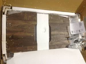 Anthem 42 in. Reclaimed Oak Large Rectangle Wood Coffee Table with Lift Top open box customer returned