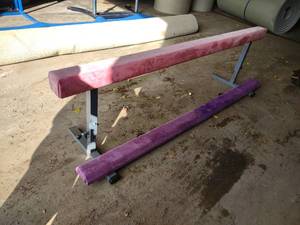 lot 55 image: Balance Beam & Fold-Up Floor Beam, ...
