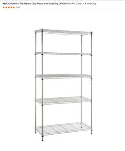 HDX Commercial, Utility & Home Heavy Duty Metal Wire Shelving. See Pictures