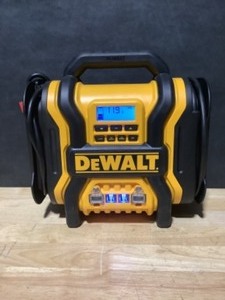 DEWALT 1600 Peak Amp Portable Car Jump Starter with 120 PSI Digital Air Compressor and 500-Watt Inverter. See Pictures