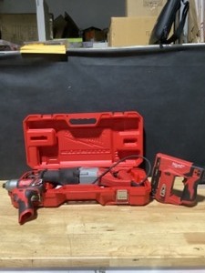 Milwaukee 12 Amp 34 in. Stroke SAWZALL Reciprocating Saw with Hard Case, M12 12-Volt Hex Impact Tool, M12 12-Volt Cordless Crown Stapler. See Pictures