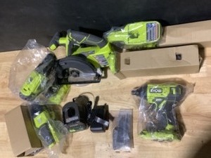 RYOBI ONE 18V Lithium-Ion Cordless 6-Tool Combo Kit with (2) Batteries, Charger and Bag. See Pictures