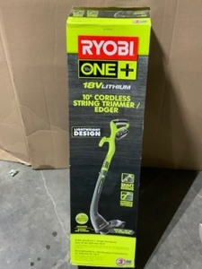 RYOBI ONE 18V 10 in. Cordless Battery String Trimmer and Edger with 1.3 Ah Battery and Charger See Pictures