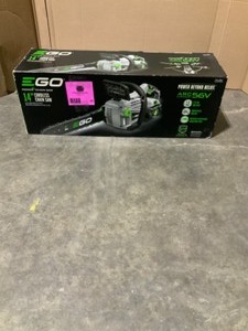 EGO Power CS1401 14-Inch 56-Volt Lithium-Ion Cordless Chain Saw 2.0Ah Battery and Charger Included, Black See Pictures
