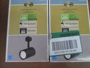2 Hampton Bay 1-Light Black Integra...