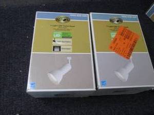 2 Hampton Bay 1-Light White Integra...