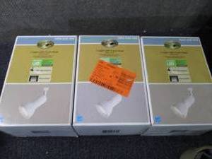 3 Hampton Bay 1-Light White Integra...