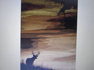 Woodside5x7 Deer Accent Rug open pk...