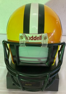 lot 217 image: Riddel Packer Helmet TV and Green Bay Packer Snack Station