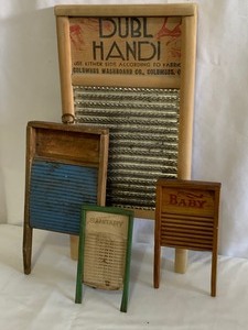 lot 237 image: Vintage Wooden Washboards