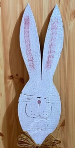 lot 156 image: Easter Bunny Figurine Wooden Cut Out