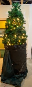 lot 152 image: Seven Foot Pre-Lit Christmas Tree w Bonus FrontGate Storage Bag
