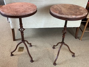 lot 10 image: Pair of Decorative Accent Tables
