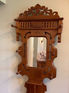 lot 23 image: Victorian Eastlake Hall Tree - Umbrella Stand and Coat Rack