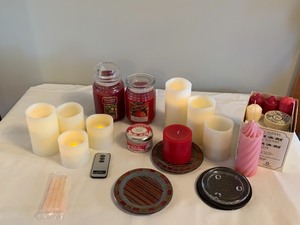 lot 33 image: Variety of Candles including Battery Operated