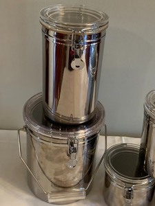 lot 36 image: Stainless Steele Storage Containers
