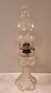 lot 54 image: Collection of Clear Glass Hurricane Lamps Plus Accessories