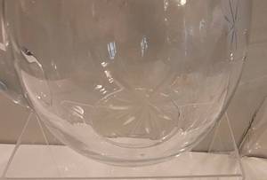 lot 62 image: Bethlehem Star Crystal Pitcher and Stemware set