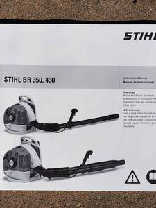 lot 126 image: Stihl Backpack Gas Powered Leaf Blower BR350