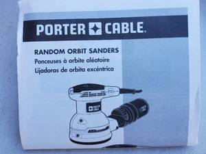 lot 104 image: Porter Cable Random Orbit Sander