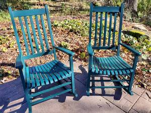 lot 127 image: (2) Large DeckPorch Rocking Chairs