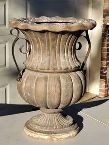 lot 114 image: (2) Composite Outdoor Planters