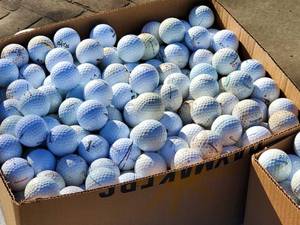 lot 290 image: (2) Boxes Full of Assorted Golf Balls