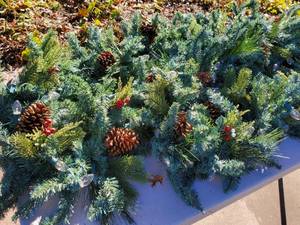 lot 278 image: (2) 10 ft Lighted Christmas Garland