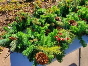 lot 275 image: (2) 10 ft Lighted Christmas Garland