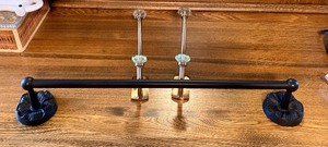 lot 255 image: Decorative Towel Bar and Wall Hooks
