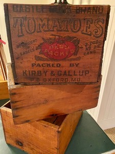 lot 266 image: Three Vintage Wooden Decorative Crates