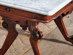 lot 338 image: Vintage Marble Top Table
