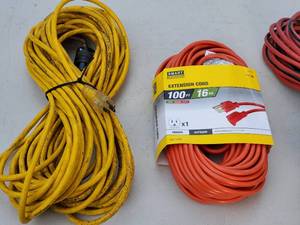 lot 345 image: (3) Contractors Extension Cords Lot