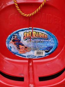 lot 351 image: Hard Plastic Snow Raider Snow Sled