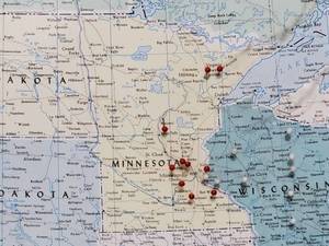 lot 357 image: U.S. Bucket List Destination Wall Map