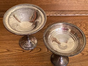 lot 241 image: Two Vintage Sterling Silver (Weighted) Dishes