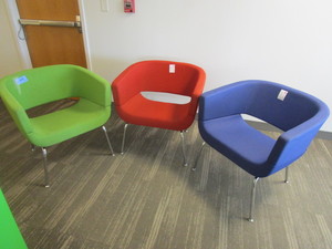 lot 149 image: ALLERMUIR LOUNGE CHAIRS  IN BRIGHT COLORS