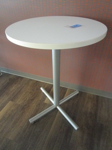 lot 161 image: 30 PUB TABLE WITH METAL BASE